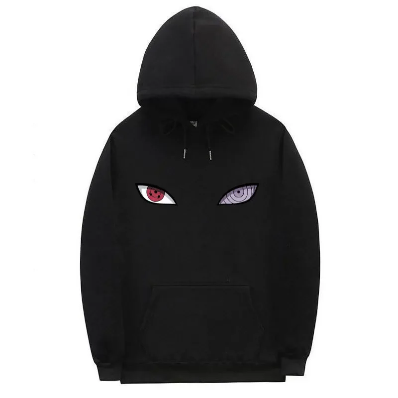 

European and American Trendy Couple Wear Sweater Hoodie Men and Women Naruto Plus Fleece Hooded Print Sweater Best Gift