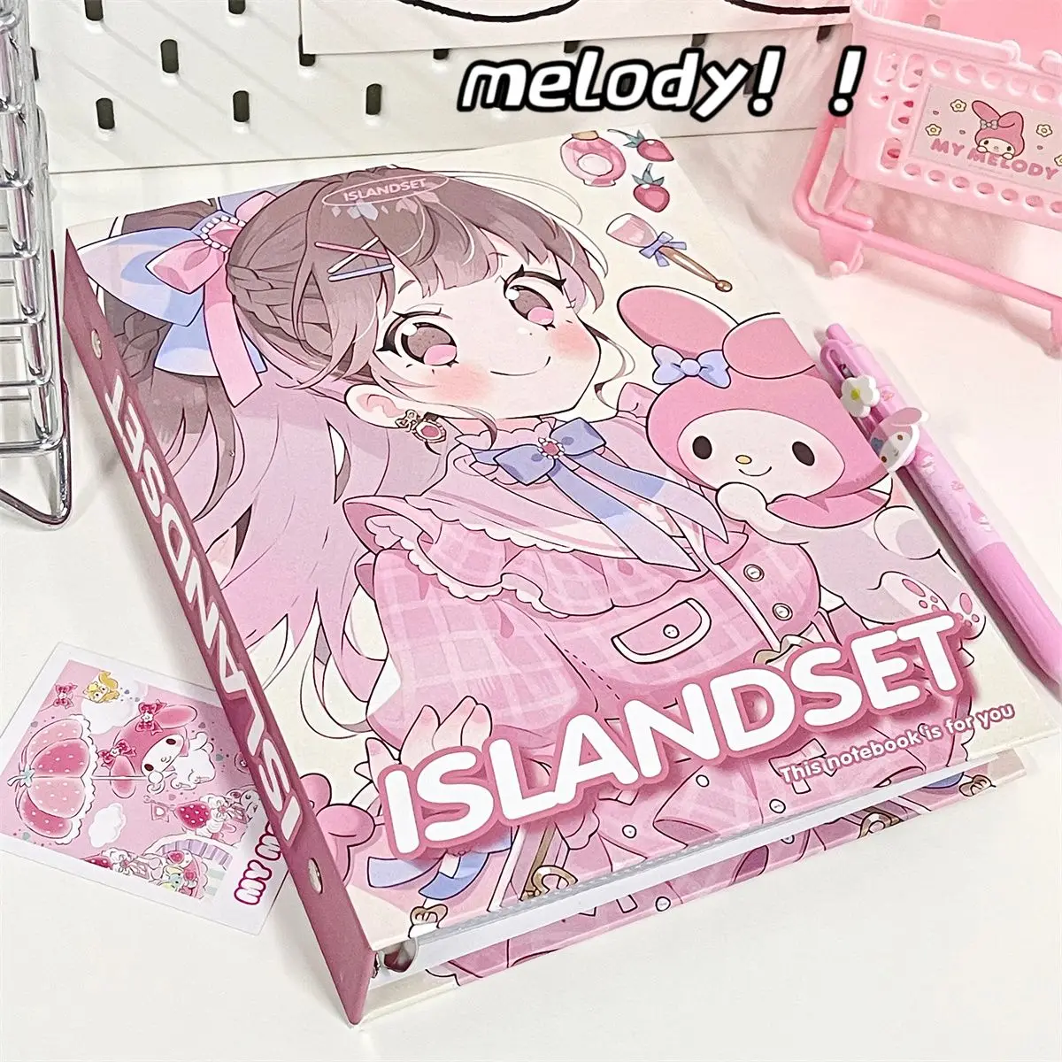 Korean Version Ins Style A5 Loose-leaf Four-square Grid Card Book Super Hard Girl's Heart Chasing Cute Storage Album Photo Album