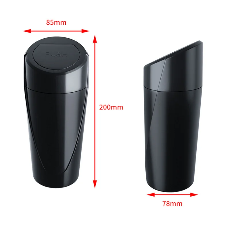 New Mini Car Trash Can Multifunctional Dual-purpose Storage Bin Ashtray Car Interior Rubbish Bag Large Capacity Auto Accessories