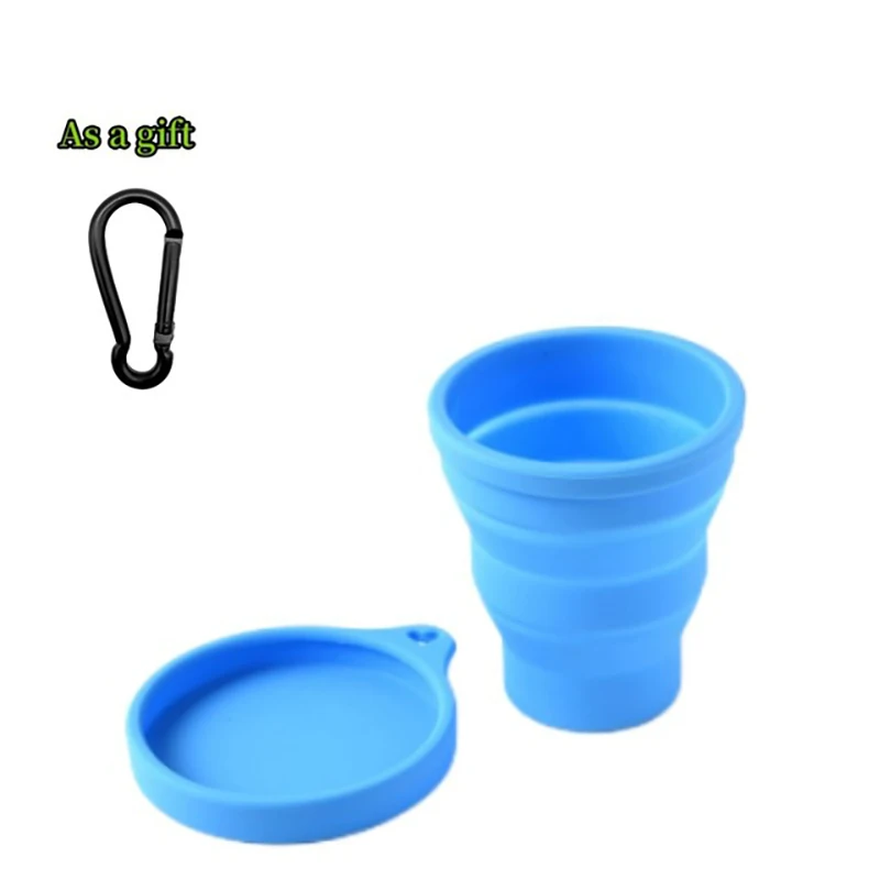 Compact Silicone Travel Cup with Lid - Portable & Collapsible