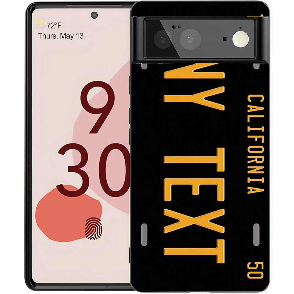 Vintage Humor License Plate Design Phone Case Cover - Shockproof Silicone