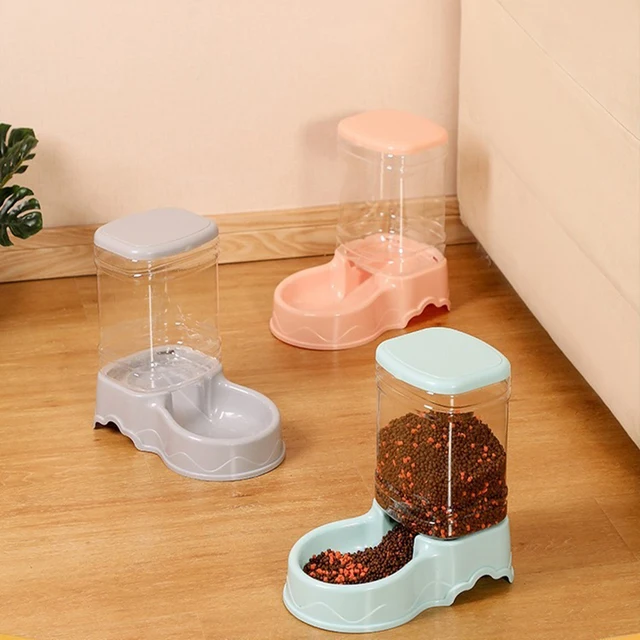 Automatic pet feeder Cat Drinking bowl Cat bowl Large capacity Dog bowl 3.8L combination food storage bucket Pet supplies 2