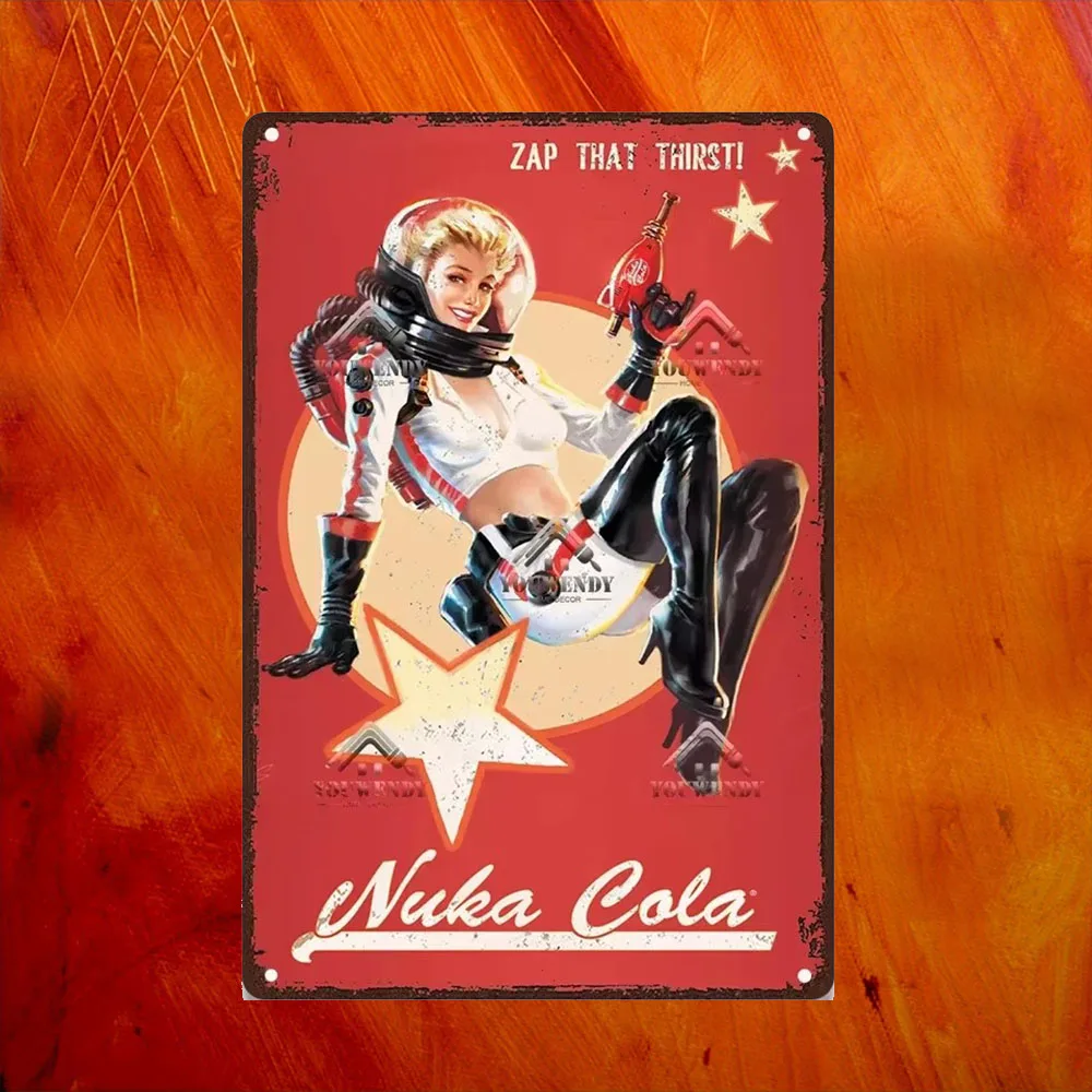 Metal Wall Signs Nuka Cola Drink Posters The Ultimate Wall Decor for Pub Gaming Vibes