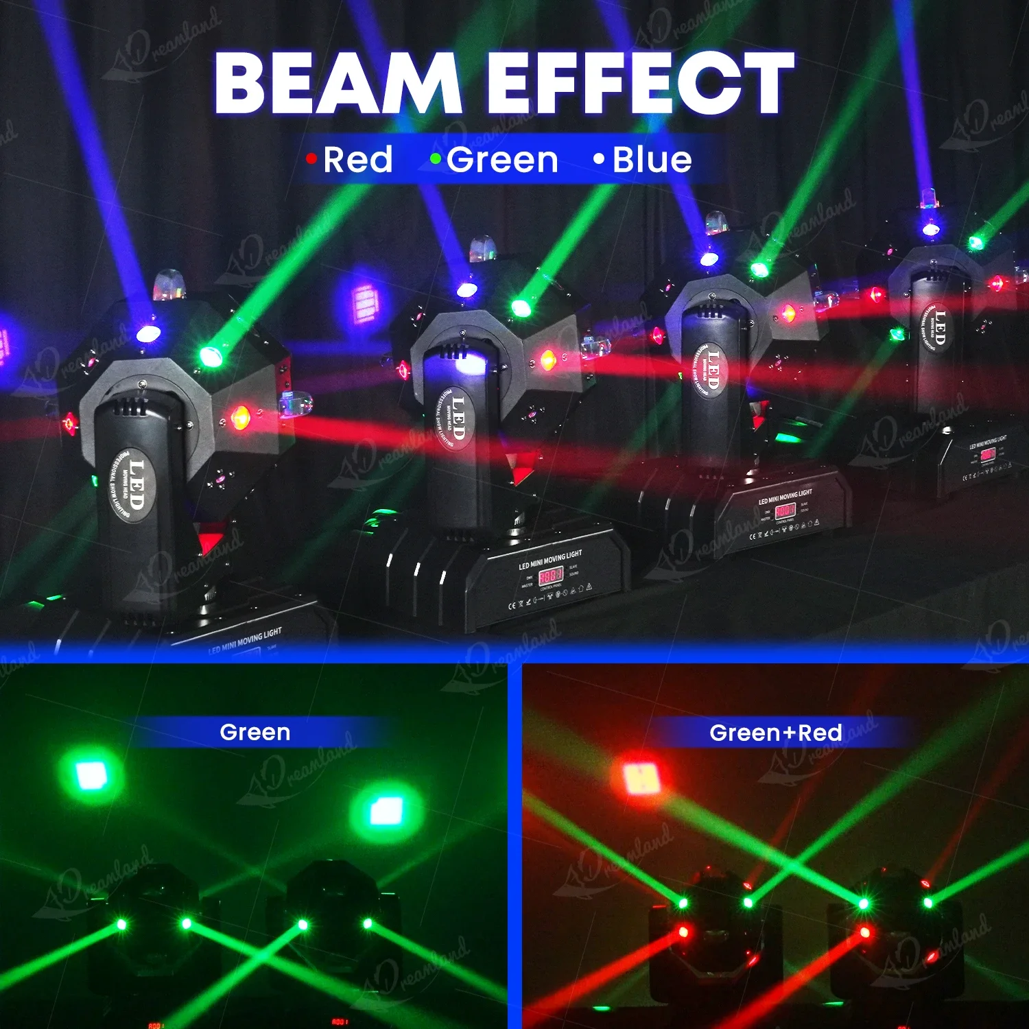 Tête Mobile Laser LED Dreamland MK-D10 - 24x3W RGBW - Pour DJ Et Disco