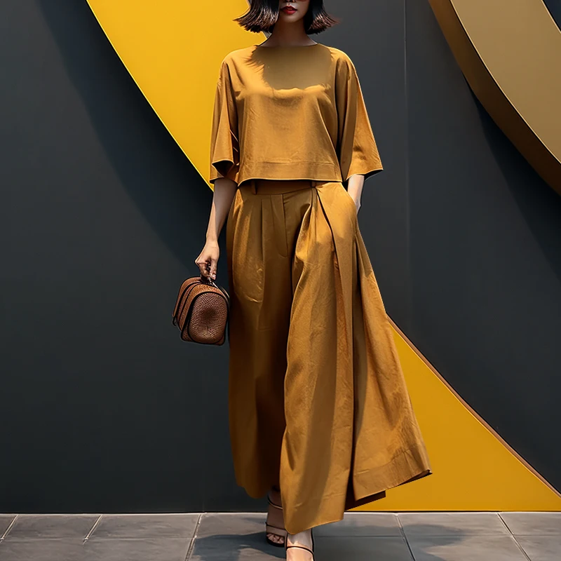 2025 ZANZEA Herbst Sommer Hosen Anzüge Frauen 2 Stück Sets 3/4 Hülse Bluse Hose Sets Stilvolle Arbeit OL Trainingsanzug 2PCS Outfits – Detail 10