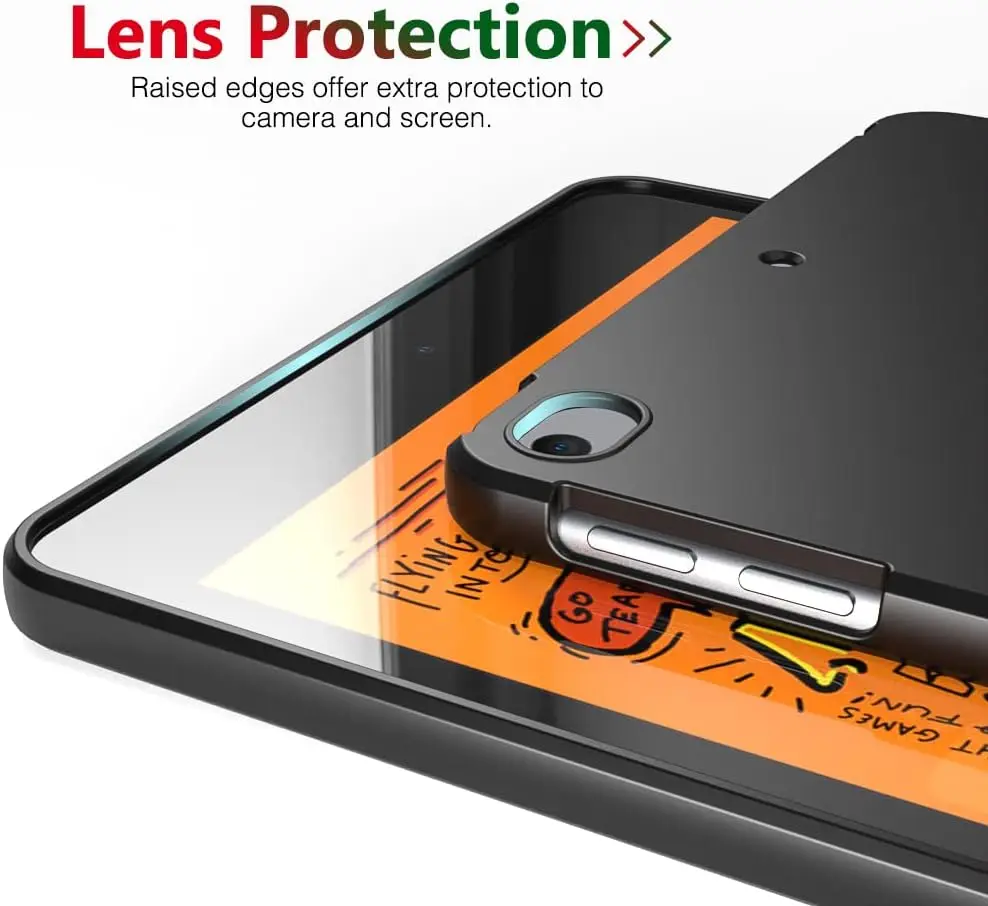 Sleek Black Shockproof Tablet Case for iPad Mini 5th Generation