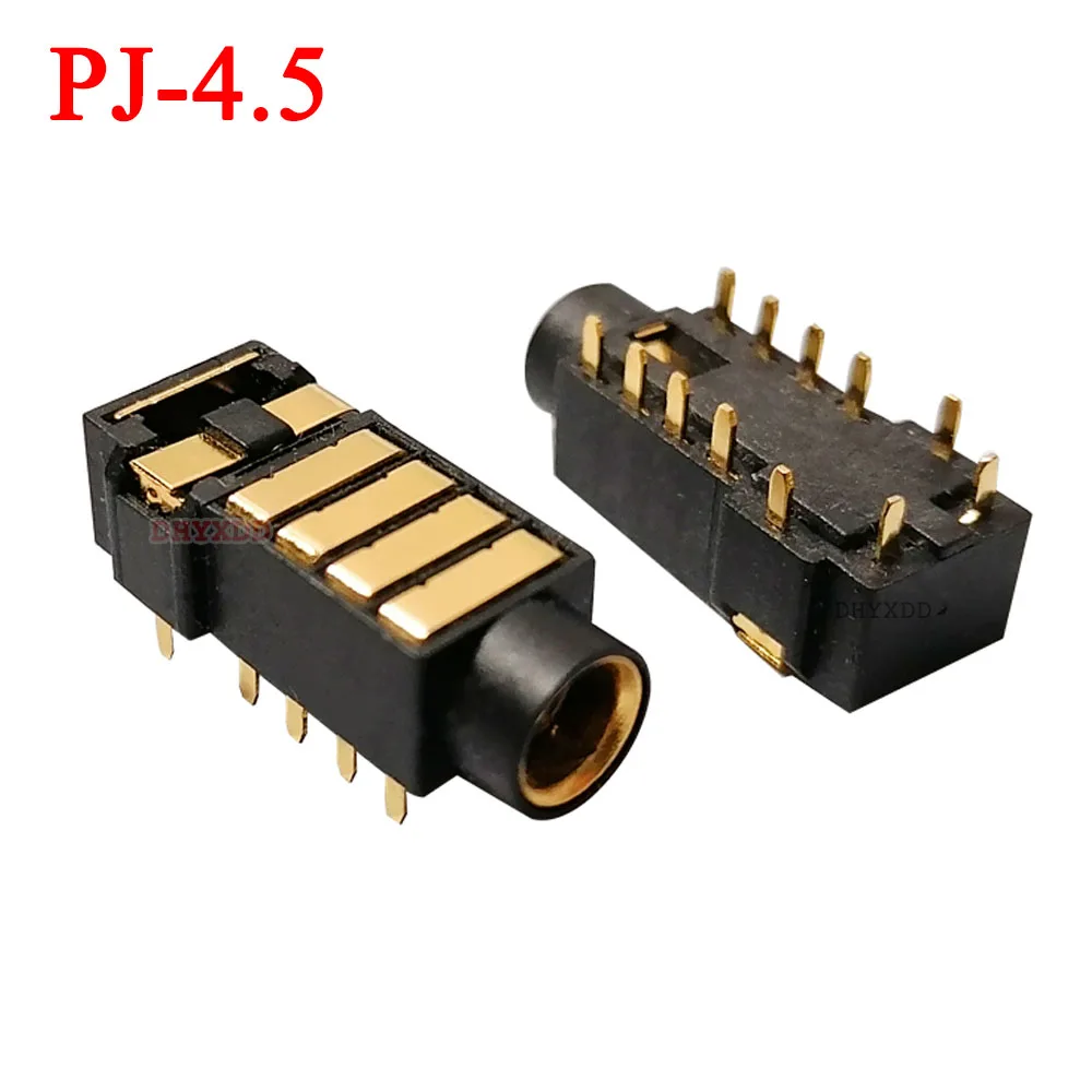 1-10 Uds PJ-4.5 chapado en oro 4,5mm toma de corriente para auriculares Pin 5 secciones de Audio para reproductor Sony 4,4 conector de equilibrio