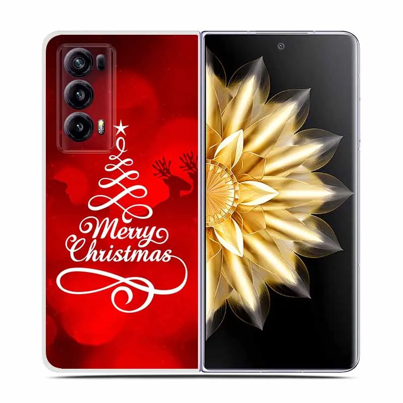 Christmas Cute Clear Hard Plastic Back Cover - Cartoon Design