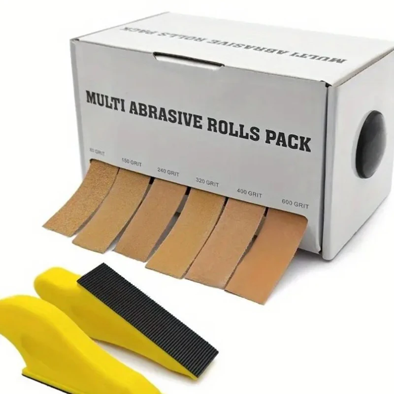 6 Meter Abrasive Sandpaper Roll – 25mm Width Emery Cloth Roll Grit 80/150/240/320/400/600 for Metal Grinding, Polishing & Finishing 1