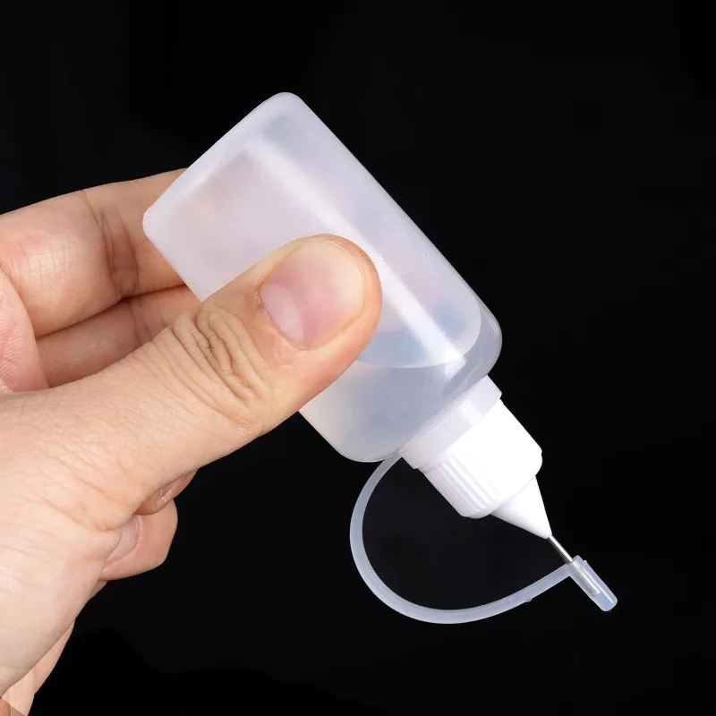 50/5pcs Plastic Squeezable Tip Bottle Refillable Applicator Bottles with Needle Tip Caps for Glue Pigment Oil Liquids Dispenser 2
