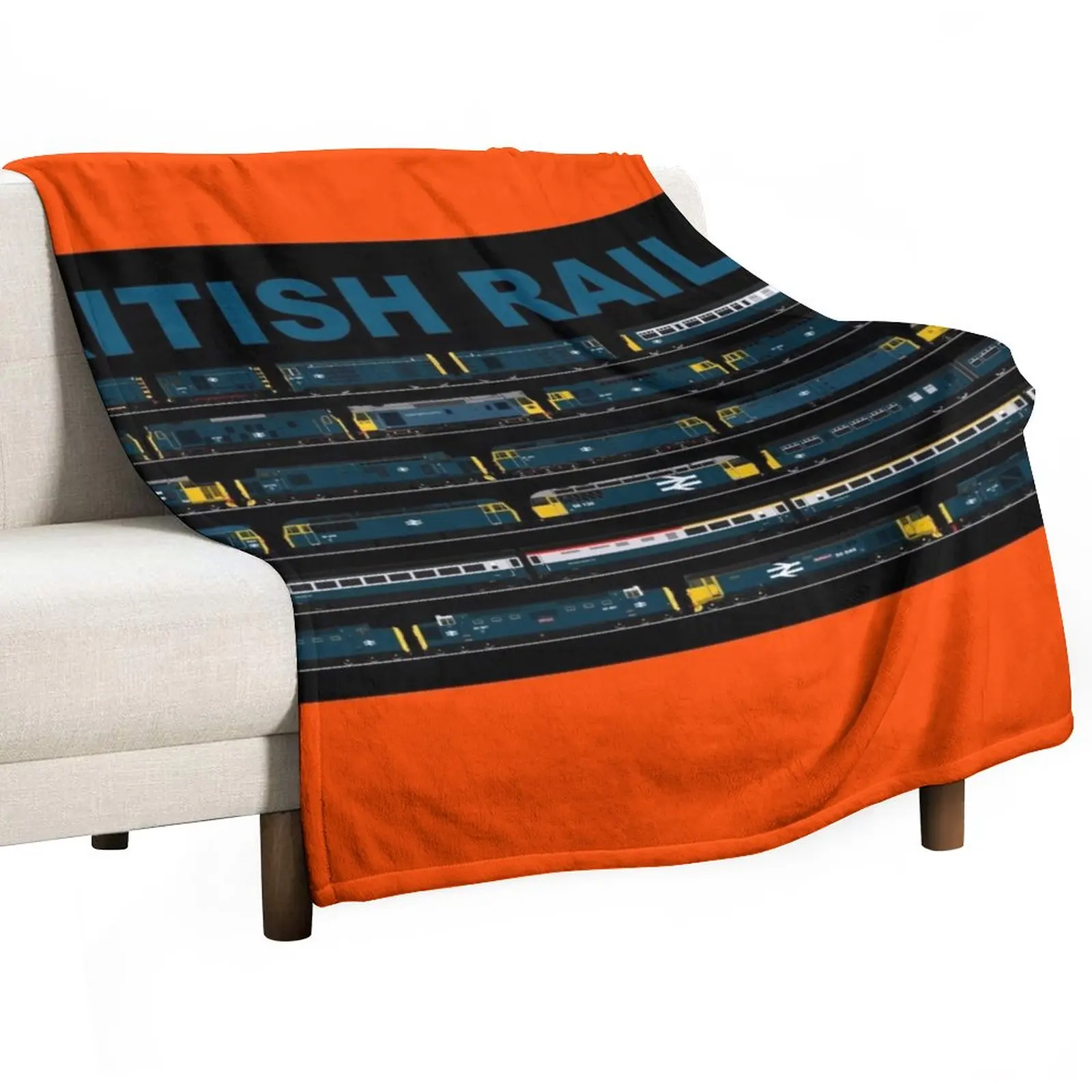 

BRITISH RAIL TRAINS Throw Blanket Sofa Quilt Plaid Weighted Blanket Kid'S Blanket