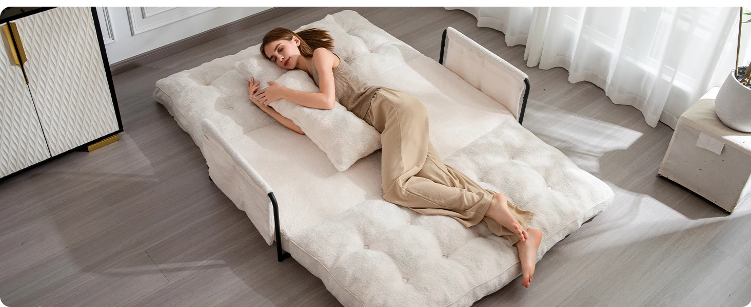 Adjustable Floor Sofa Couch with 2 Pillows