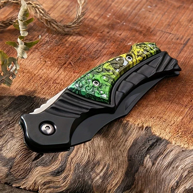 Portable outdoor folding fruit knife for kitchen supplies, sharp survival knife, suitable for camping and hiking 5