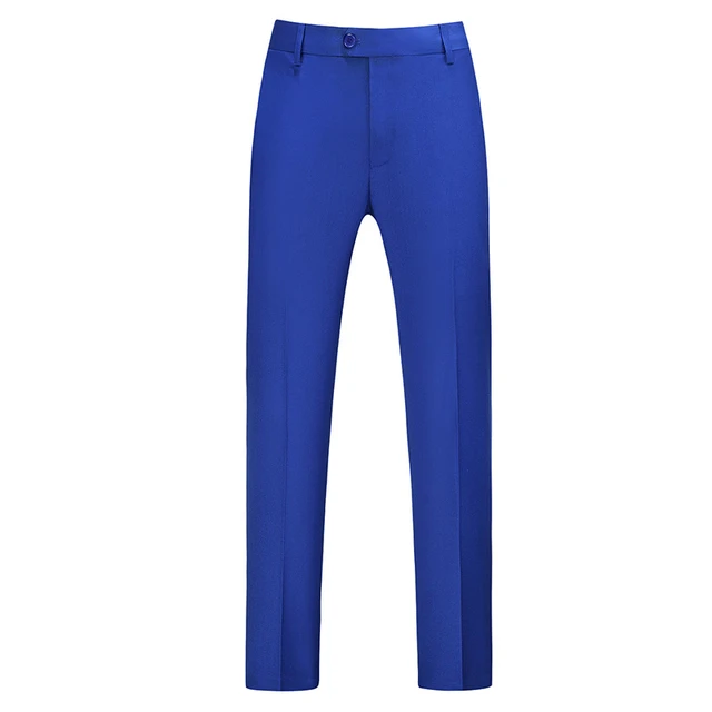 Pantalones de traje azul real para hombre, pantalón vestir de fiesta boda, selección 16 colores, talla grande, M-5XL 6XL, azul, rojo, negro, morado - AliExpress