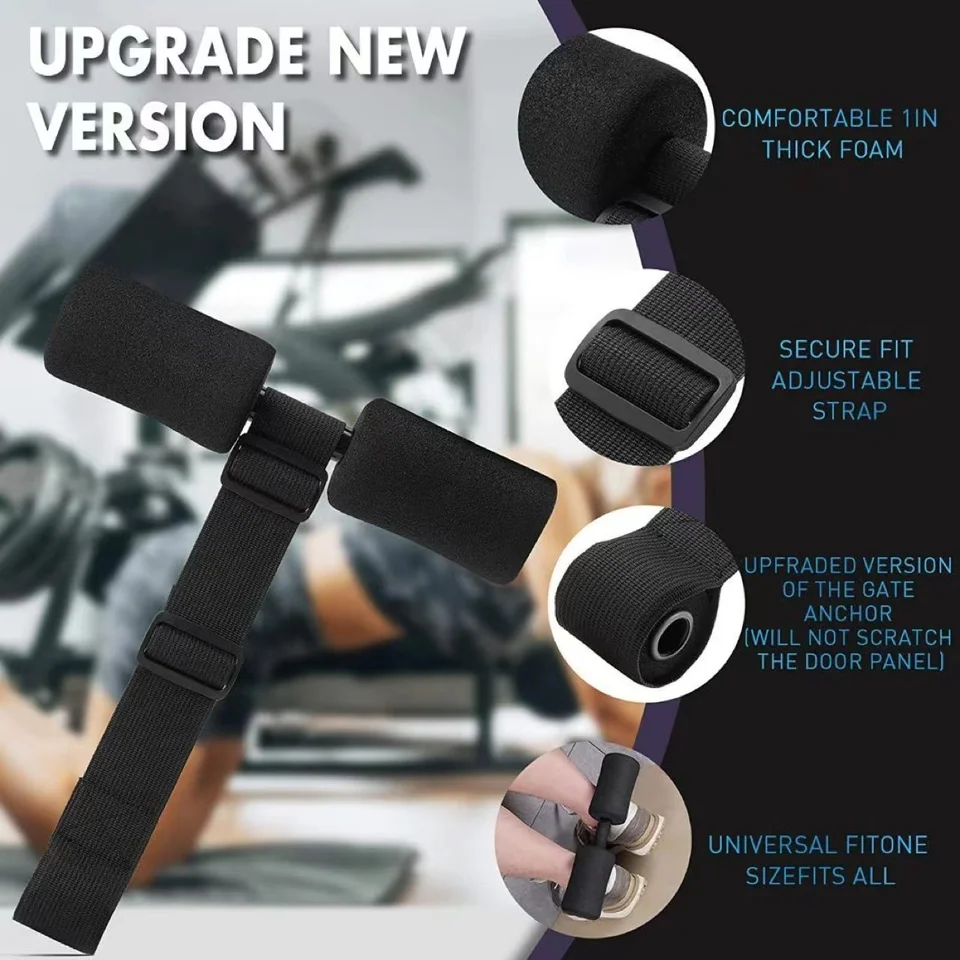 Alicer Nordic Hamstring Curl Strap Sangle Pour Abdominaux, Entraînement Du Tronc, Curl Nordique, Squats Espagnols, Etc. Accessoire De Fitness De Sport Portable Pour Jambes, Ventre Et Dos