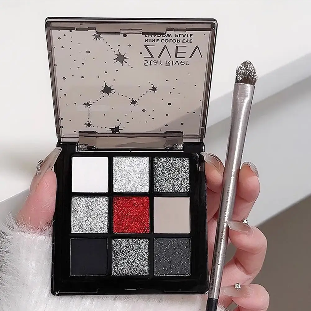 Sweet Cool Rose Small Smoke Nine Colors Eyeshadow Palette Gel Matte Pearlescent Cool Babes Contrast Eye Shadow Makeups eye shadow eye shadow plate