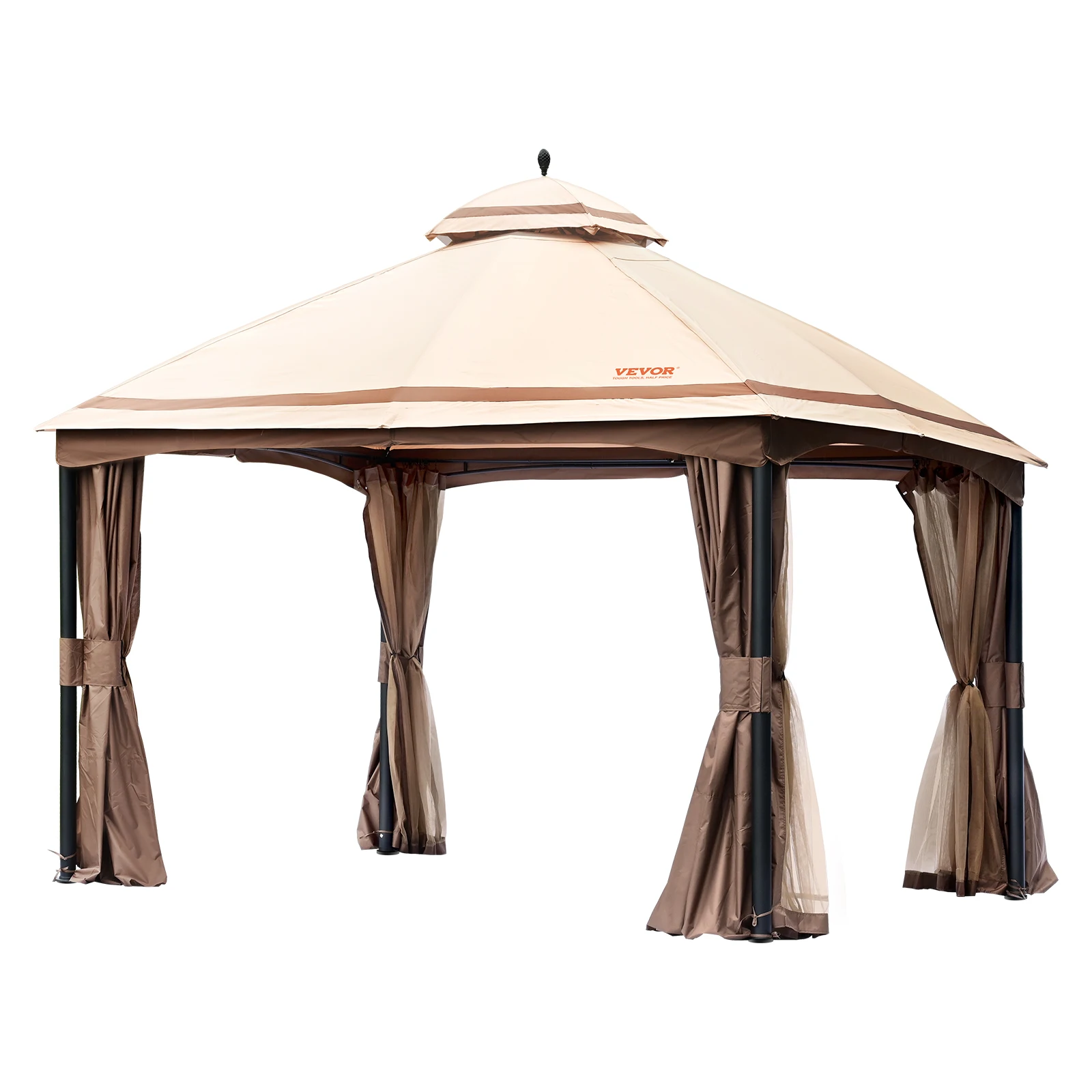 VEVOR 11x11ft/10x10ft/10x13ft Portable Gazebo PU Coated 250D Garden Market Waterproof Collapsible Canopy Party Tent for Outdoor sunshade tent