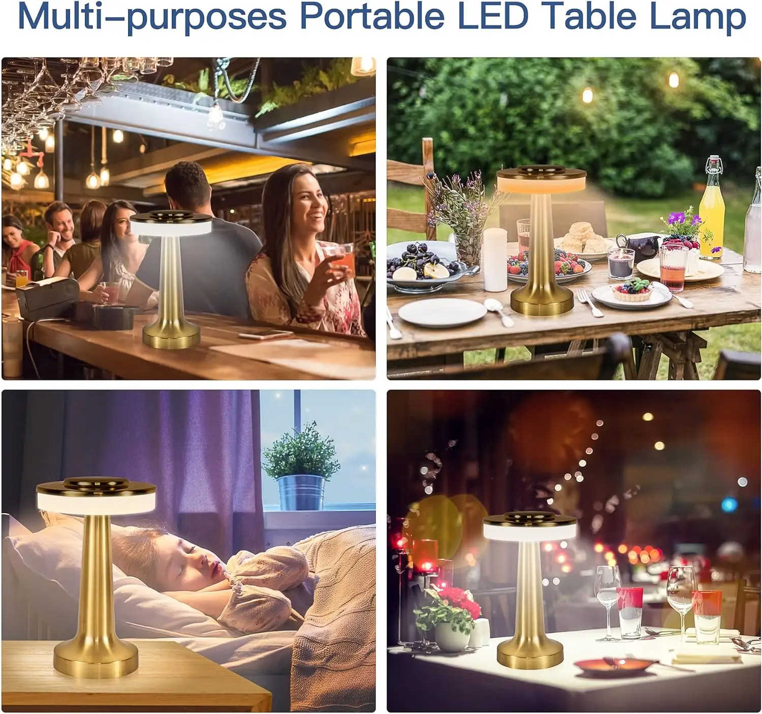 Retro Bar Led Table Lights Usb Rechargeable Desk Lamp Room Decor Dimmable Night Light Camping Light Bar bedroom Decor Lights
