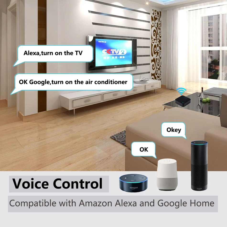 Smart universal remote control Tuya WiFi IR for air conditioner TV Alexa Google Home
