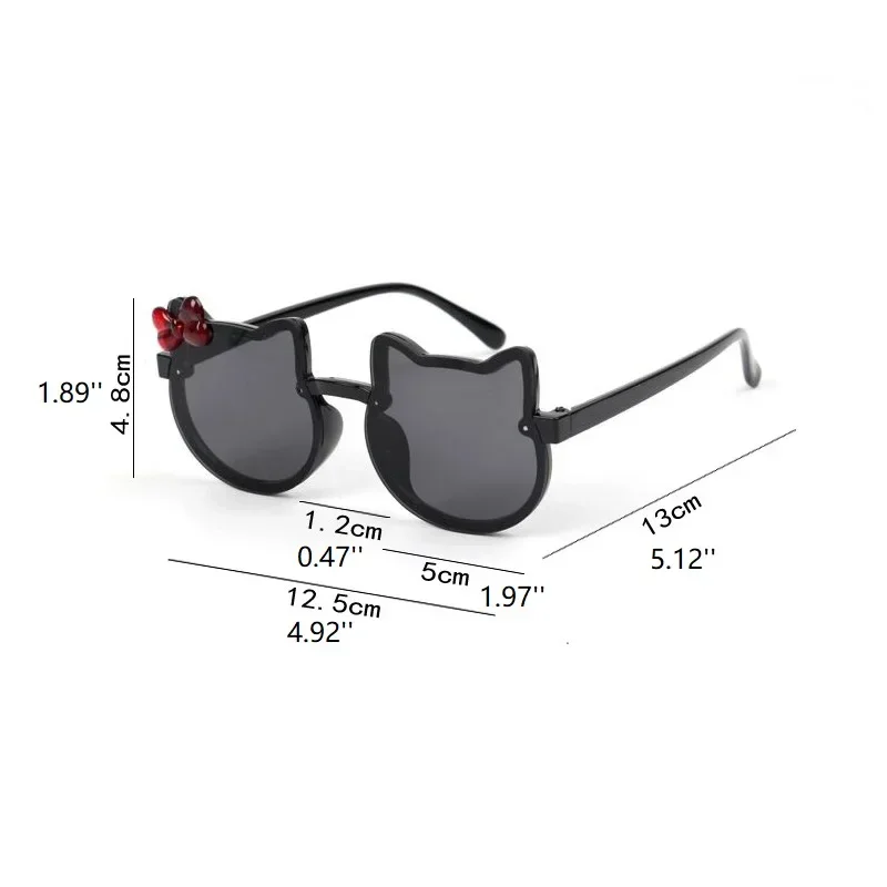 New Korean Style Cat Shape Children's Cute Cartoon Sunglasses Kids Anti UV Eyewear Round Kids Boy UV400 Eyewear