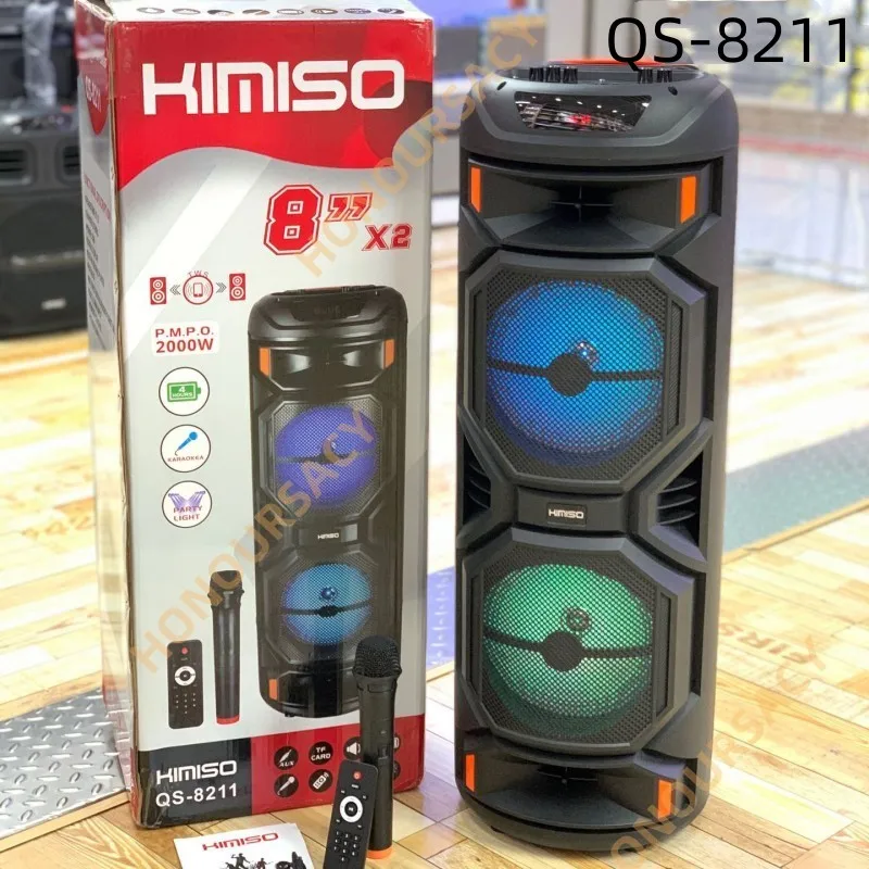 

Мощный Bluetooth-динамик, портативная Bluetooth-колонка с интерфейсом 360, стерео, беспроводной микрофон, караоке-динамик