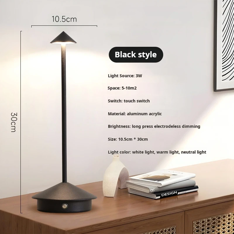 Type-C Rechargeable Table Lamp Creative Dining Touch Led Hotel Bar Coffee Pina pro Table Lamp Lampada Da Tavolo Decorative Lamp
