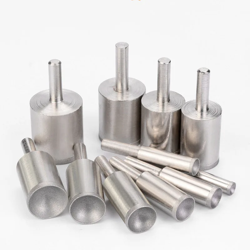 2Pcs Tête De Meulage De Diamant Bavures Abrasives Polissage Pierre De Jade Sculpture 3Mm Tige