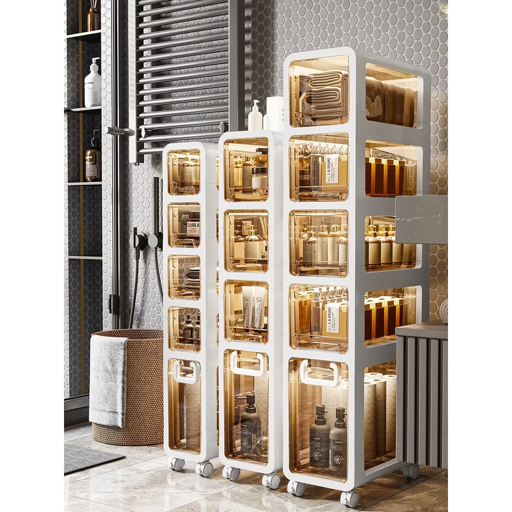 

Kitchen Household Refrigerator Cabinet Gap Toilet Side Cabinet Ultra Narrow Toilet Side Seam Finishing Cabinet Storage Rack