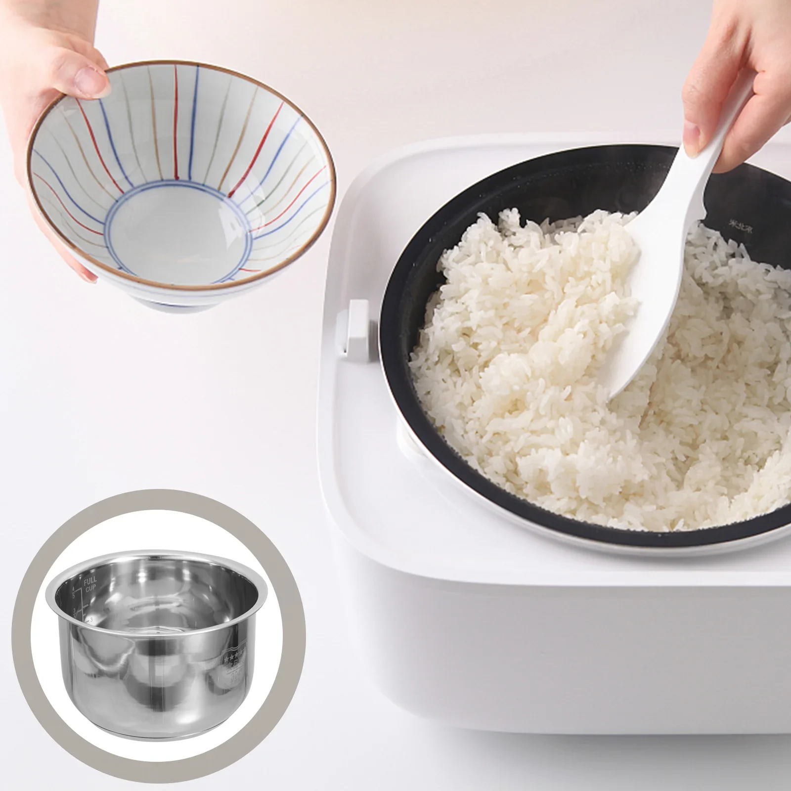 Rice Cooker Liner Replace Inner Supplies Stainless Steel Containers Electric Pressure Cooking