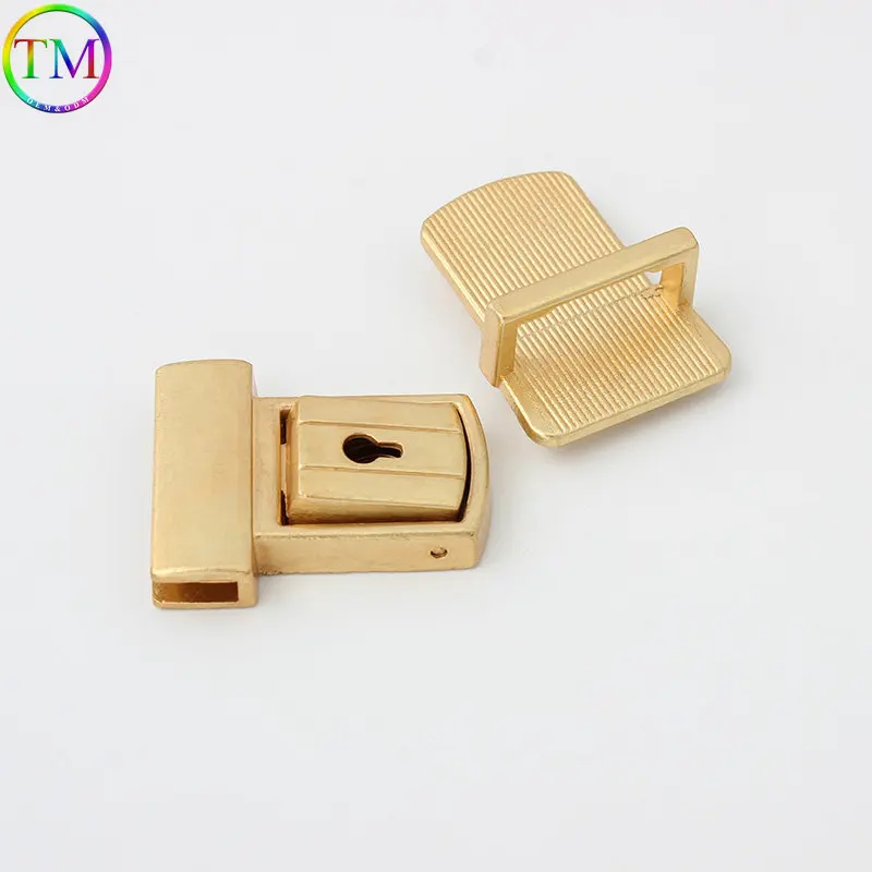 Stain Gold Metal Rectangle Turn Twist Lock Bag Switch Locks Closure Decorative Clasp Diy Leather For Handbag