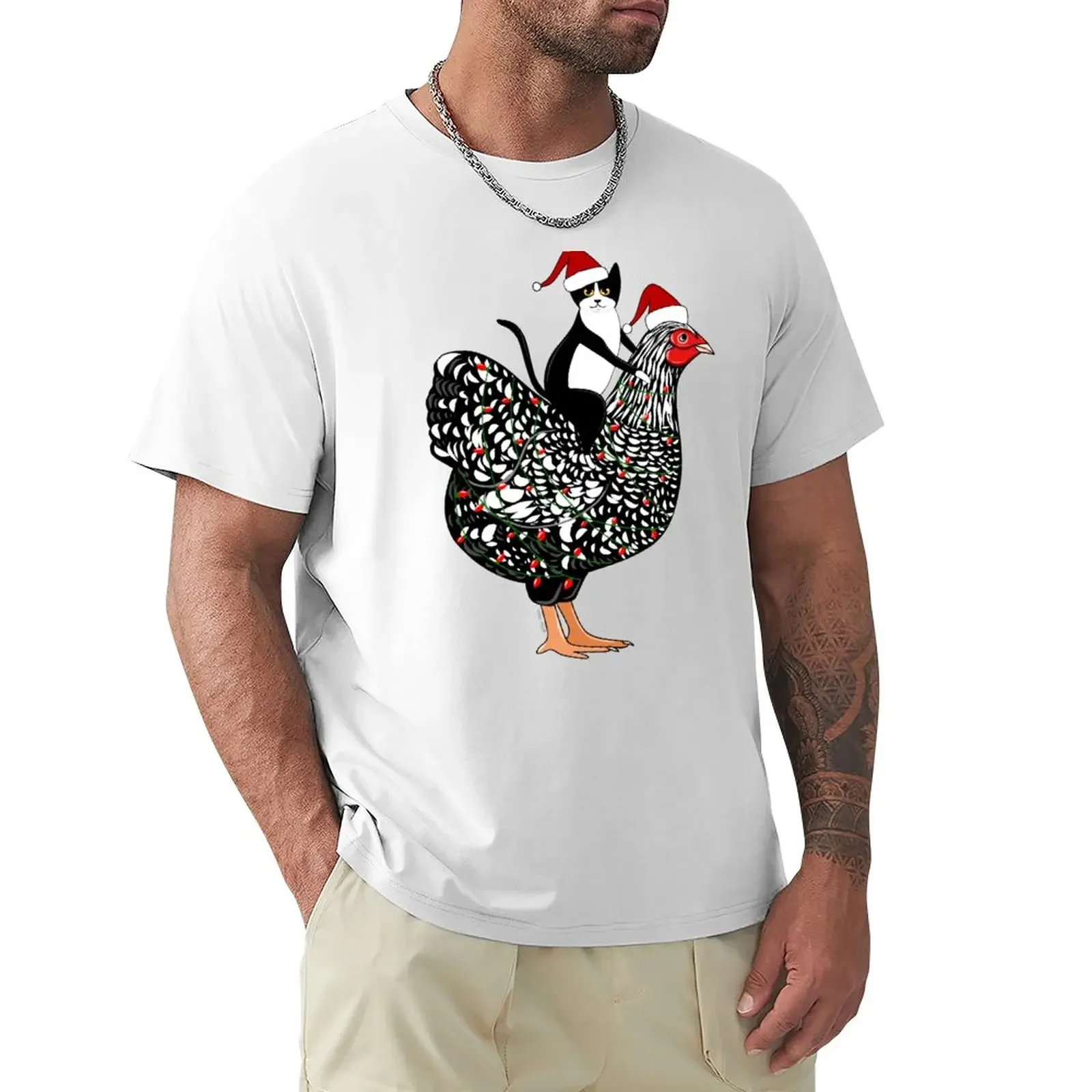 

Meowy Chickenmas T-Shirt Aesthetic clothing vintage mens t shirts pack