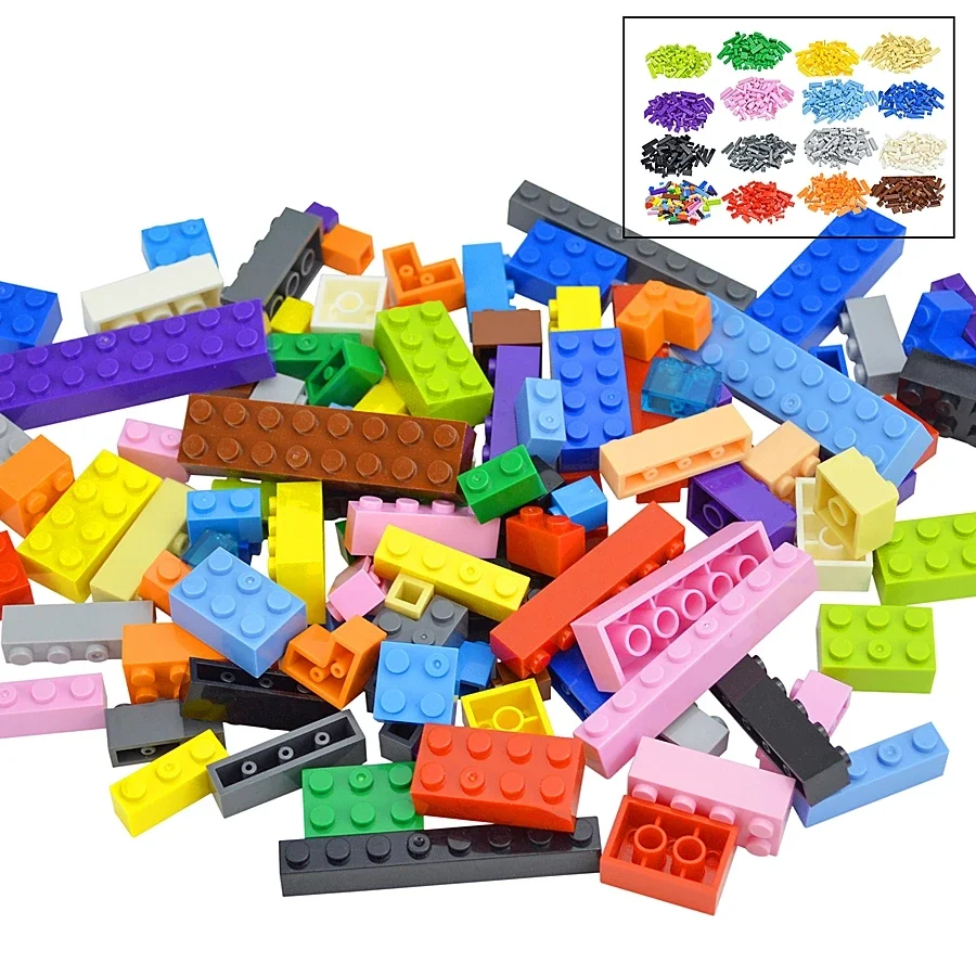 104Pcs 혼합 두꺼운 그림 빌딩 블록 12 크기 16 색상 호환 클래식 Baseplate Leduo 크리 에이 티브 장난감 어린이위한