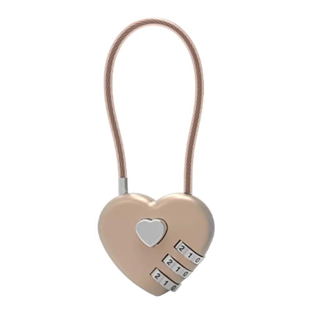 Fashion Heart Style 3 Digit Password Combination Lock New Love Password Lock Password Code Padlock Concentric Lock Padlock