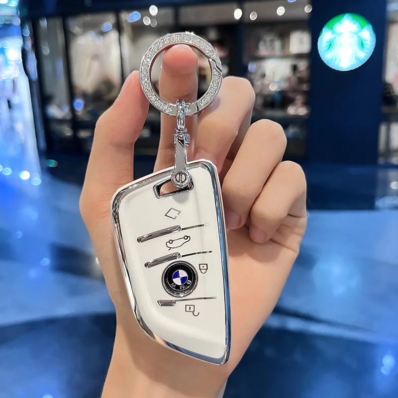 BMW 1 3 5 7 시리즈 X1 X3 X5 X6 F34 F10 F11 F20 F25 G30 M2 M3 M4 F15 F16 G01 용 TPU 자동차 리모컨 키 케이스 커버 쉘 보호대