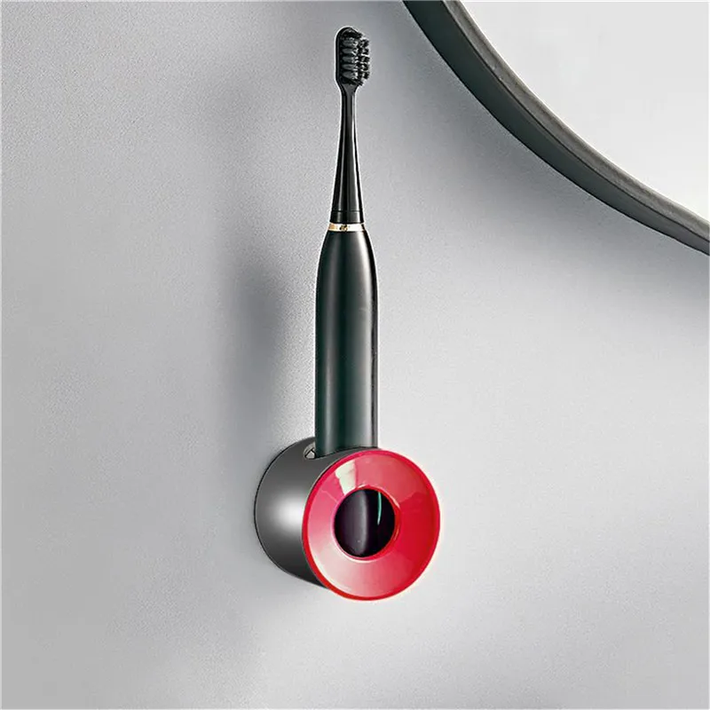1pc Electric Toothbrush Holder Wall-Mounted Dustproof Toothbrush Holder Perforated Bathroom Electric Brush
