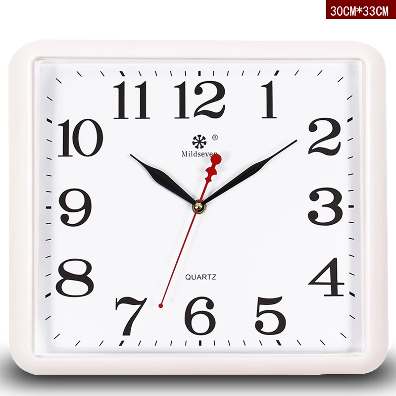 Large Square Digital Wall Clock with Led Calendar Color:Style 7;Sheet Size:13INCH 33X33CM