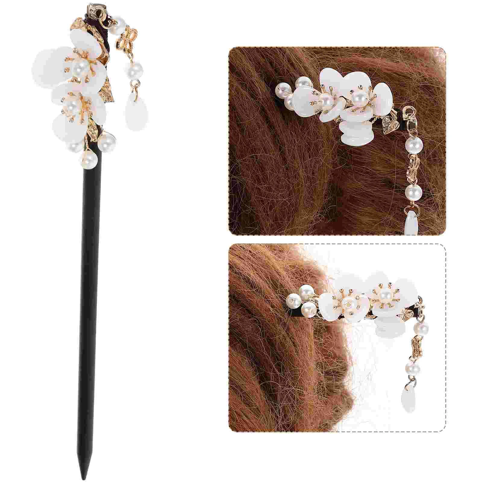 

Chinese Flower Hair Sticks Wooden Hair Chopsticks Vintage Hair Pin Japanese Hair Forks Long Hair Sticks Girl Hair