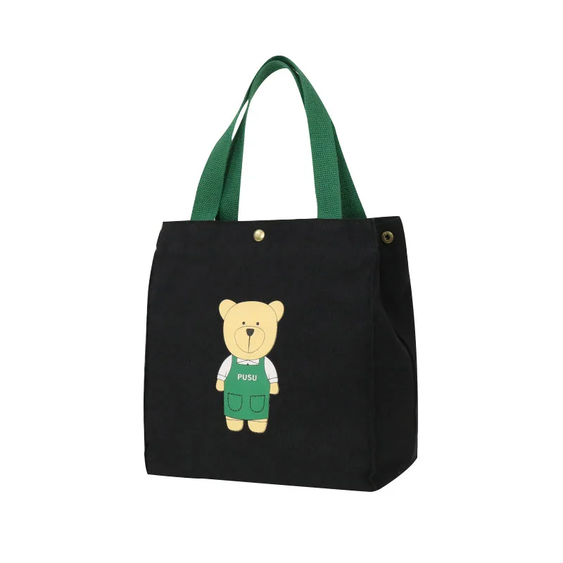 

Handheld Canvas Bag Female Office Worker Fashion Commuter Hand and Bag Mom Outing Large Capacity Carrying Case Cartoon Cotton