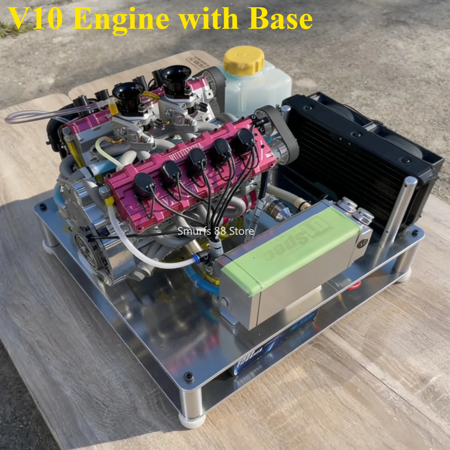 V10 Engine Model with Metal Base 150cc 4 Stroke Metal Water Cooling ...