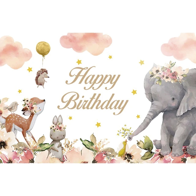 Safari 1st Birthday Backdrop Jungle Tropical Forest Wild One Animal Party Photography Newborn Baby Shower Photo Background Props NWH10001