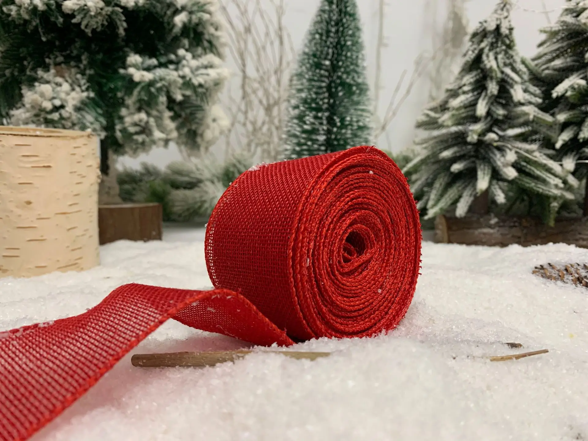 Description Picture 3 of item6M*5cm Grid Ribbon Christmas Red Black Plaid Ribbon Christmas Tree Decoration Gift Box Package Wrapping Cloth Ribbon DIY Sewing