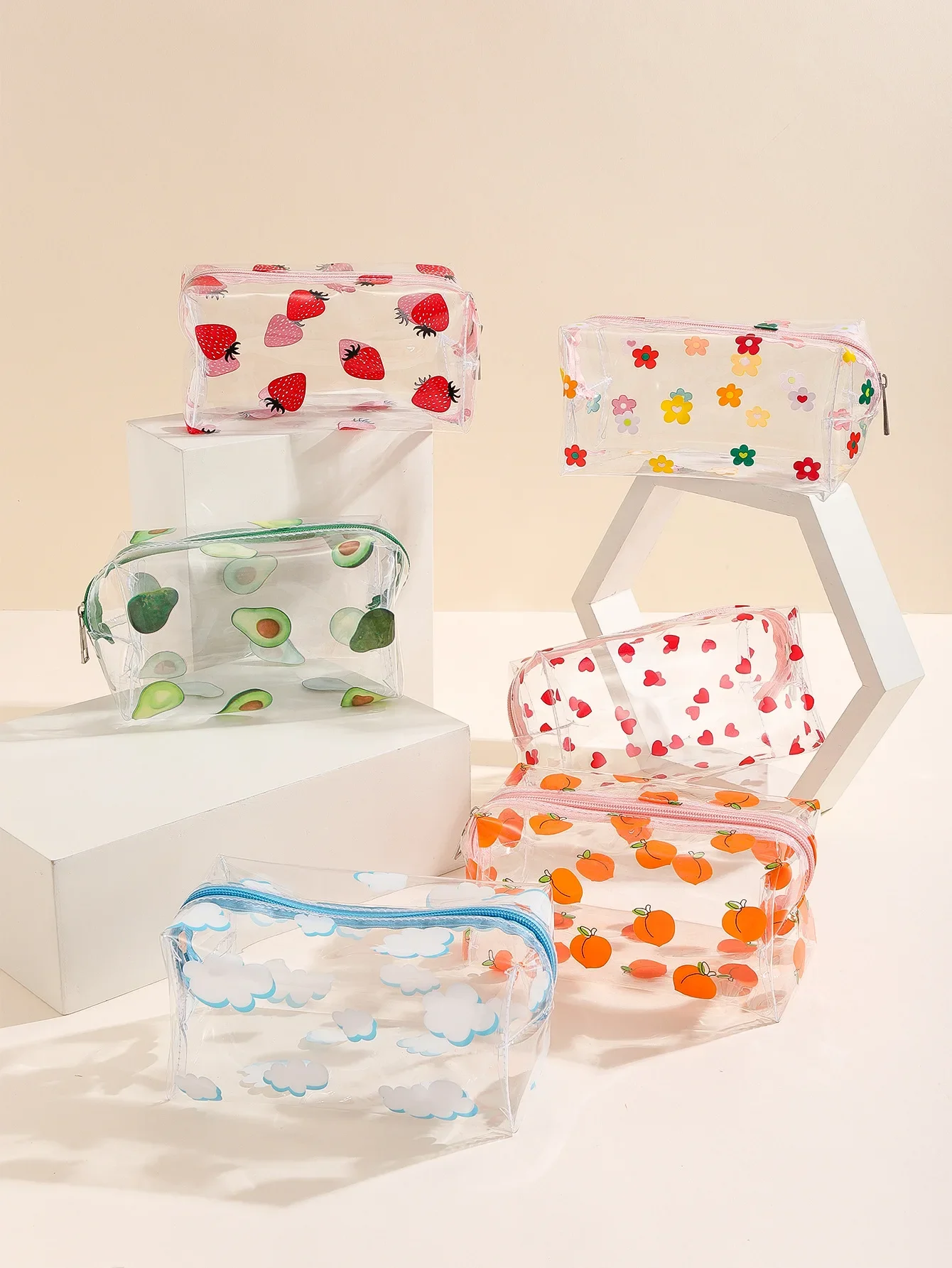 

Big Waterproof Transparent Pencil Case PVC Stationery Gift Girls Students Pencil Bag Kawaii Makeup Cosmetic Bag Travel Bags