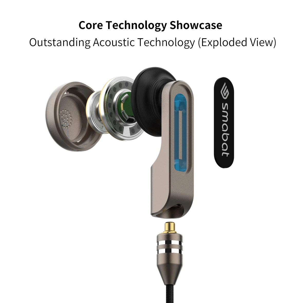 Smabat SL10 HIFI Earbuds Double Dynamic Resonance Structure With MMCX Interface Earphone 4