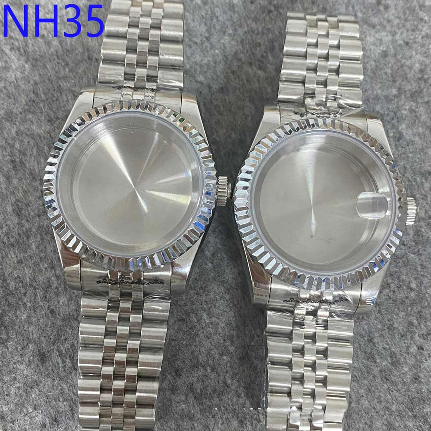 

39mm Watch Case for Rolex DATEJUST Style Constant Motion Case Stainless Steel Strap Sapphire Glass Suitable for NH35 36 Movement