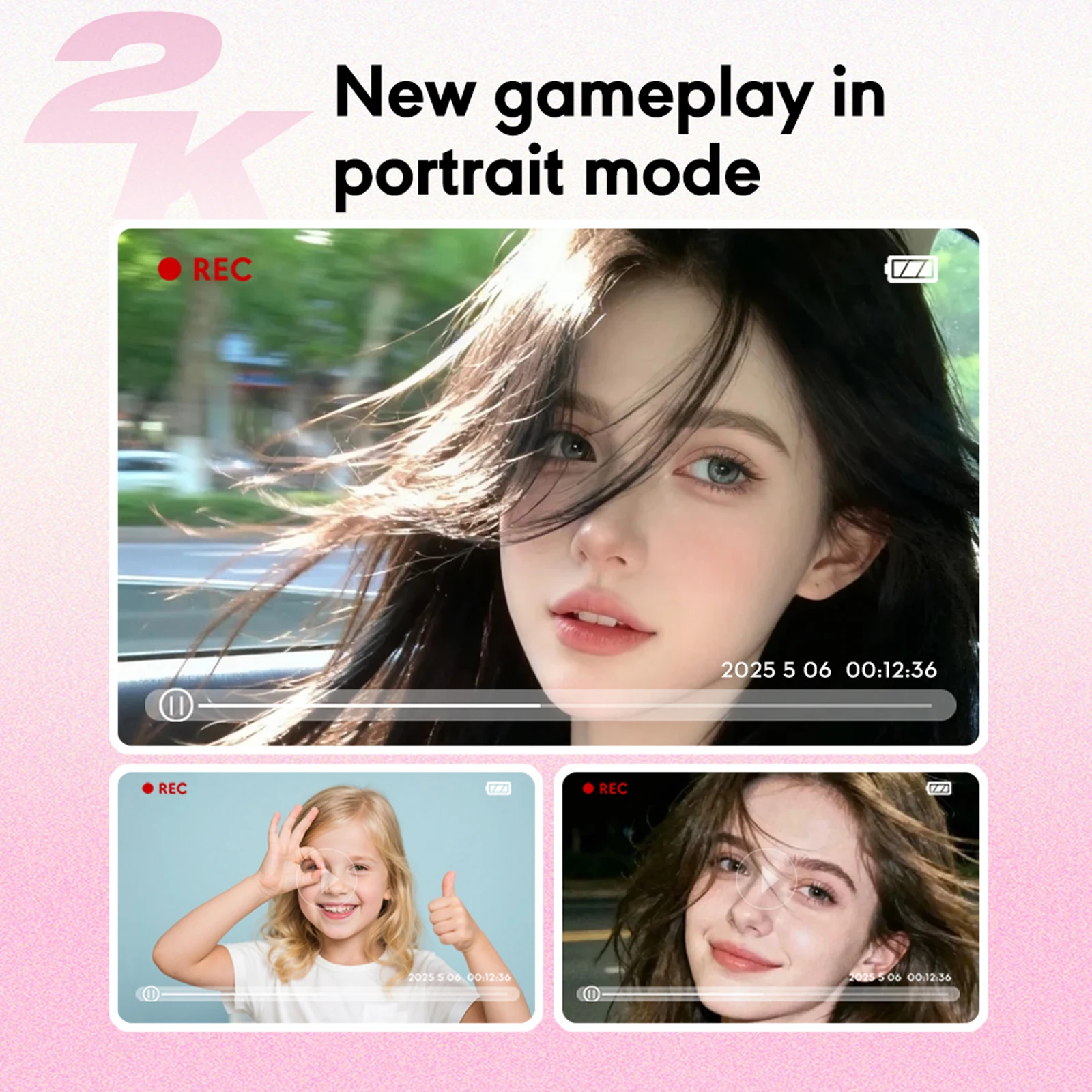 2K 미니 키체인 카메라 (180도 회전 렌즈 & LED 조명 내장) 마이크로 카메라 타입-C 충전, 여행, 학습, 녹화용