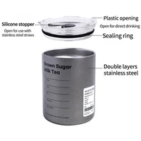 600ml Thermos Cup Portable 304 Stainless Steel Coffee Mug Thermal Leak-proof Water Bottle with Straw Insulated Bottle Drinkware 6