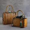 Japanese Bamboo Weaving String Bag Making Old Storage Bags Tea Set Storage Suitcase Case Convenient Handle Organizer Bag 1