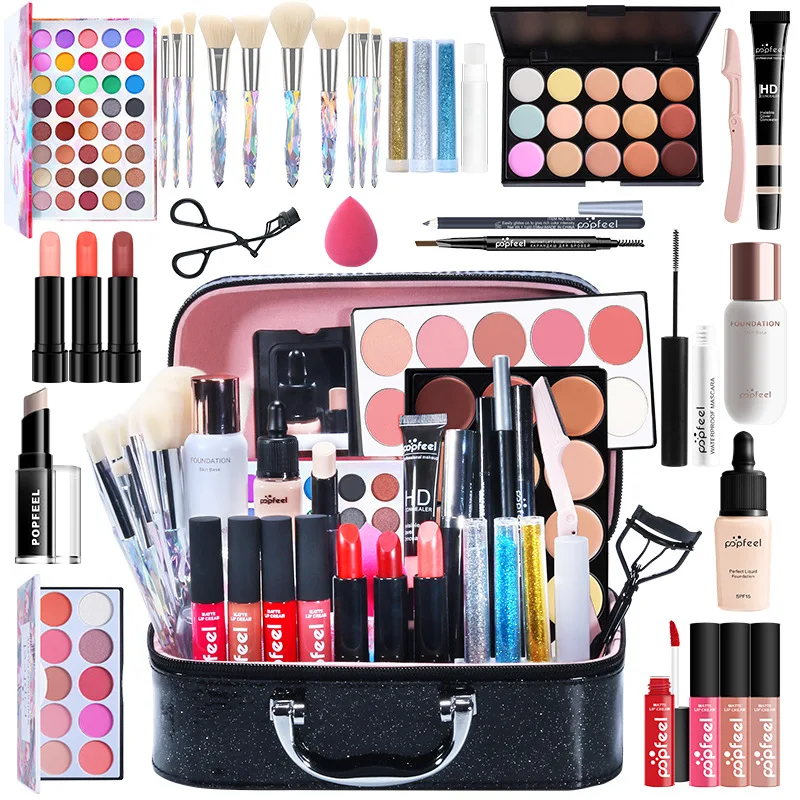 Makeup Kit Full Set Box Eyeshadow Plate Powder Blush Foundation Multifunctional for Miss Women eye makeup set makeup set makeup kit makeup gift box