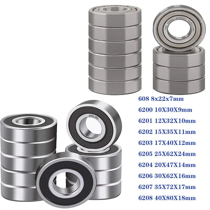 Rodamientos De Bolas De Ranura Profunda, 1 Piezas, R-1560KK, 619/6-2Z