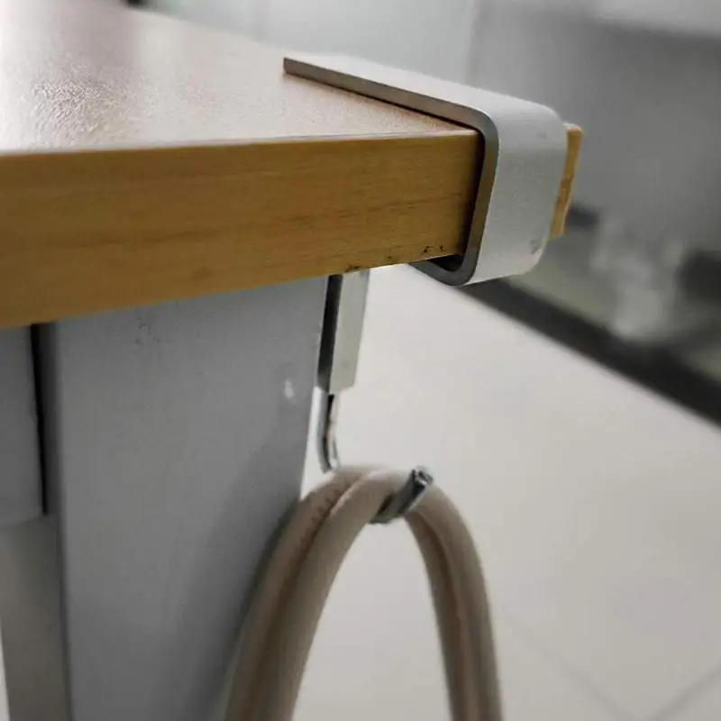 

Desk Hanger Hook 2Pcs Add on Hangings Bike Hooks Headset Stand Under Desk Hook Bag Hanger Punch-free Table Side Hook